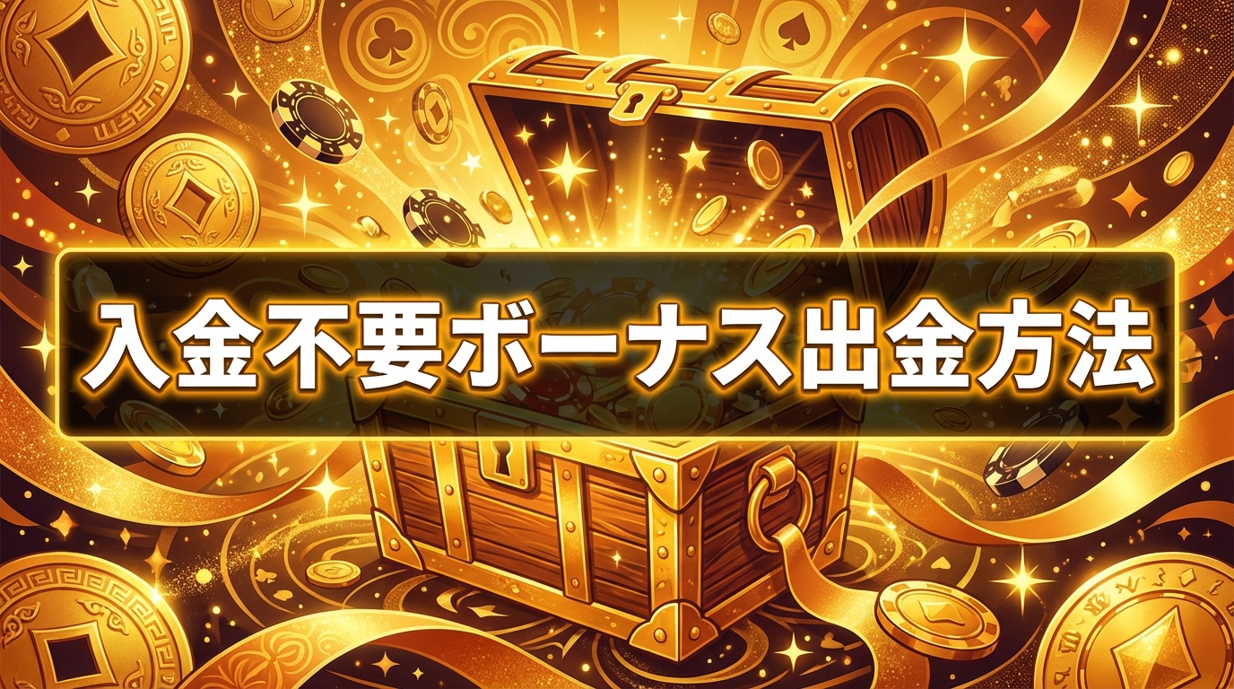 入金不要ボーナスの出金条件と出金方法【2026年最新】確実に現金化する手順を解説